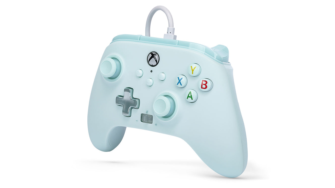 Manettes filaires optimisées PowerA pour Xbox Series X|S - Cotton Candy Blue